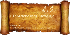 Lichtscheindl Orsolya névjegykártya